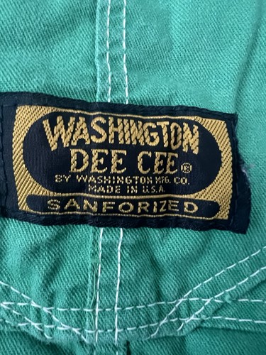VTG 70s Washington Dee Cee Sanforized USA Made Overalls Green - Picture 4 of 8