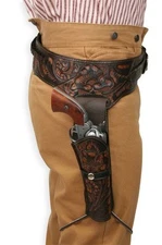 Western Gun Holster with Belt Fits .22, .38/357, .44/45 Revolvers Handmade