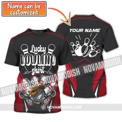 Unisex T-Shirt, Custom Name Bowling 3D T-Shirt For Bowling Lovers HS981