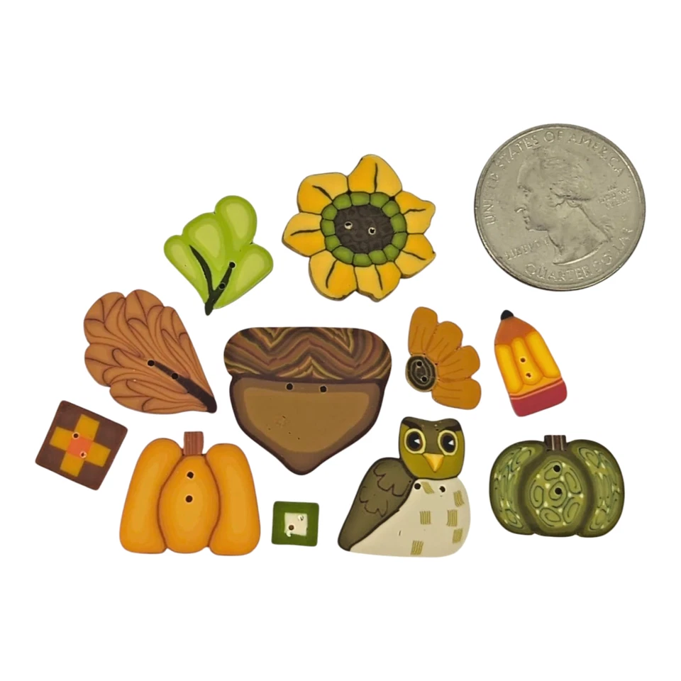 Just Another Button Lover's Club Gather Box JABC Thanksgiving Autumn Owl Acorn - Image 4 of 4