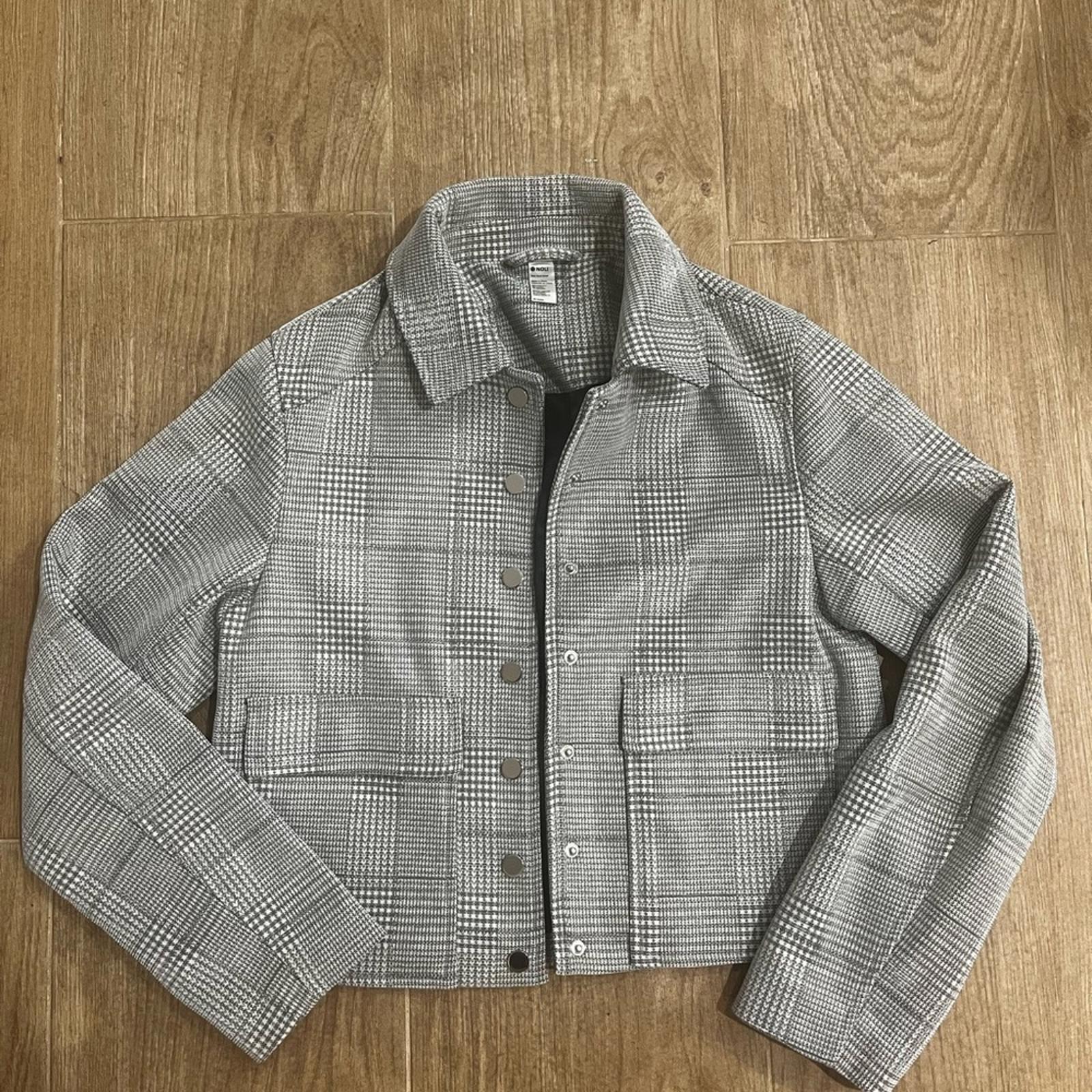 Noli Cropper Button Down Plaid Jacket - image 5