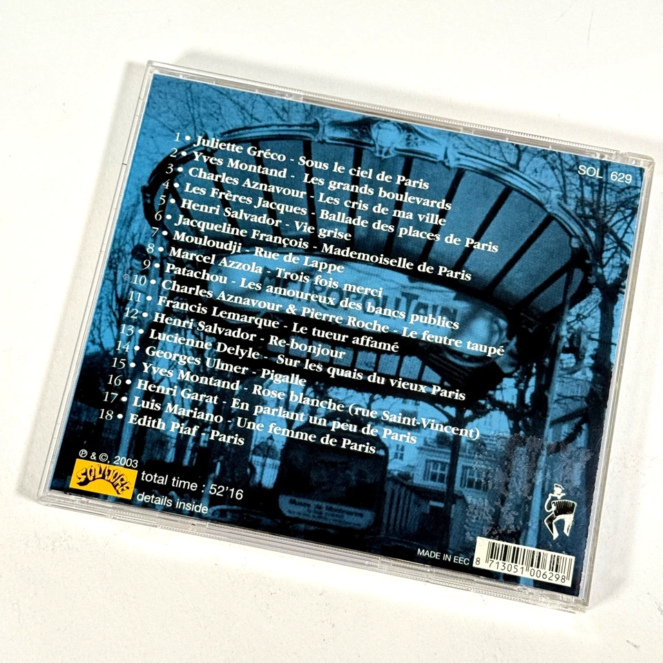 PARIS RIVE DROITE Pop Chanson CD Juliette Gréco Aznavour Yves Montand Edith Piaf Foto 2 de 3