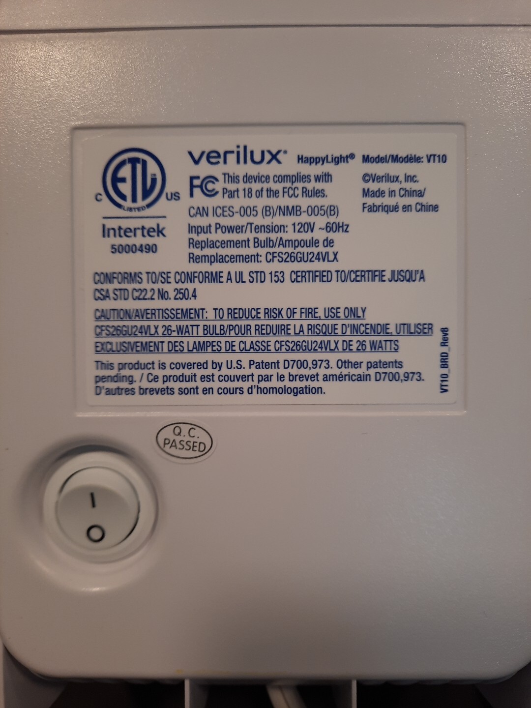 VERILUX VT10 Happy Light, Depression Anxiety Therapy SAD White Full