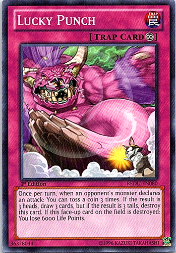 Lucky Punch REDU-EN080 Yu-Gi-Oh! Card Light Play 1st Edition - 第 1/1 張圖片