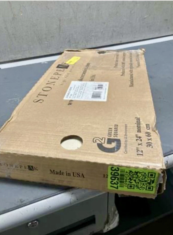 Azulejo de porcelana Stone Peak "Greensky" - 8 mm, afilado, pared/piso, 12 x 24, 15,75 pies cuadrados Foto 2 de 4