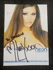 LUCY PINDER Signed to Howard 4x6" VF 8.0 Neon Models Promo