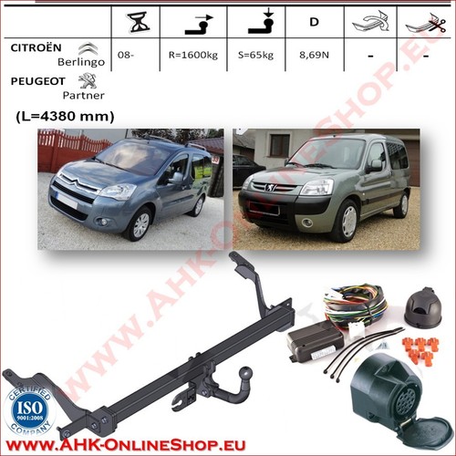 Gancio Di Traino Con Kit Elettrico 13 Poli Per Citroen Jumpy II / Fiat Scudo II / Peugeot Expert II - Foto 14