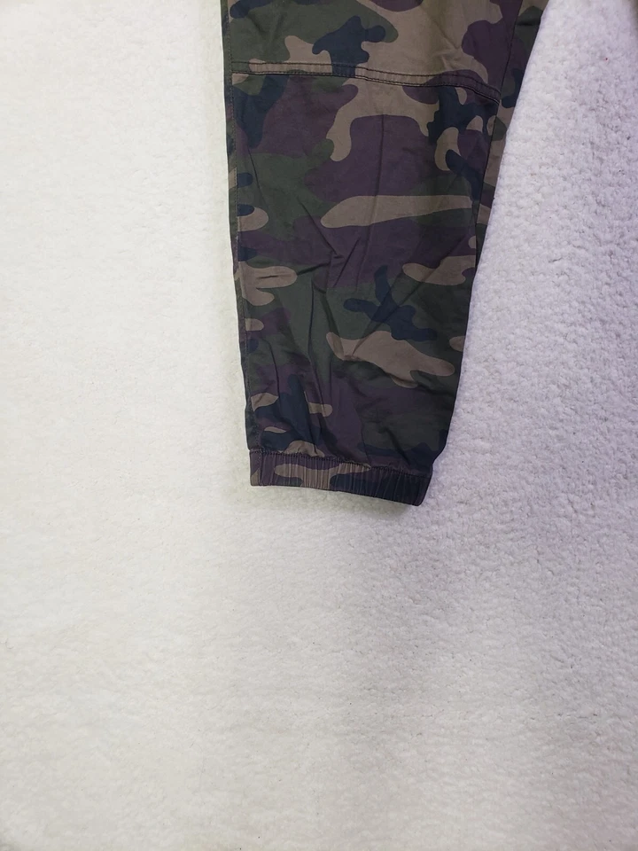 Gap Women Pants XXL Green Camo Cotton B Drawtring Tapered Leg Utility Jogger - Image 4 of 4