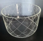Vintage Crystal Tiffany & Co Etched Glass - Criss Cross Bowl 6” Wide X 4” Tall