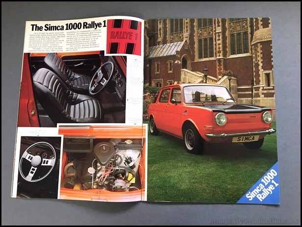1974 Simca 24-page Vintage Car Sales Brochure Catalog - 1000 Rallye ...