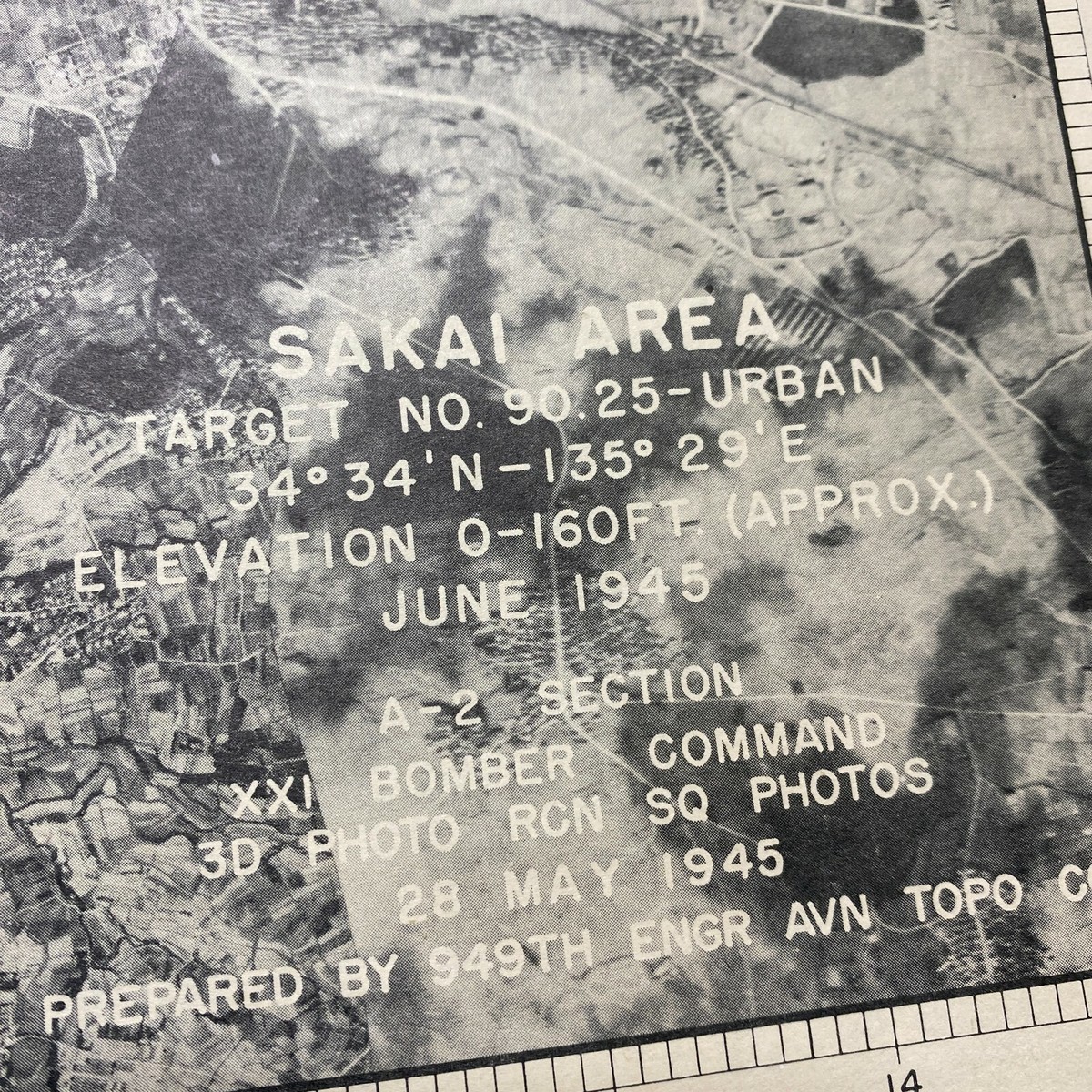 WWII Mission #258 Lt. Rix B-29 Navigator XXI Bomber Command SAKAI