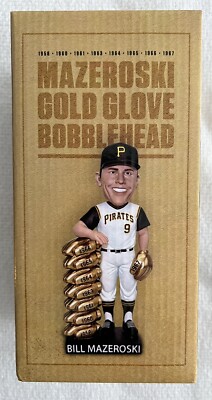 PITTSBURGH PIRATES BILL MAZEROSKI GOLD GLOVE BOBBLEHEAD SGA 7/5