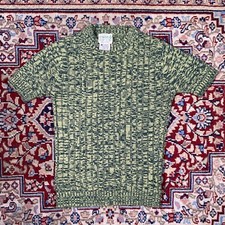 Vintage 70s Uralon Acrylic Short Sleeve Sweater Green Classic