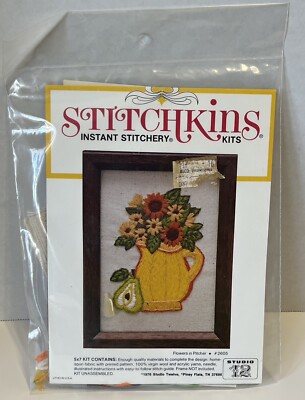 Vtg 1978 Dimensions Crewel Kit CONTENTMENT #1054 Susan