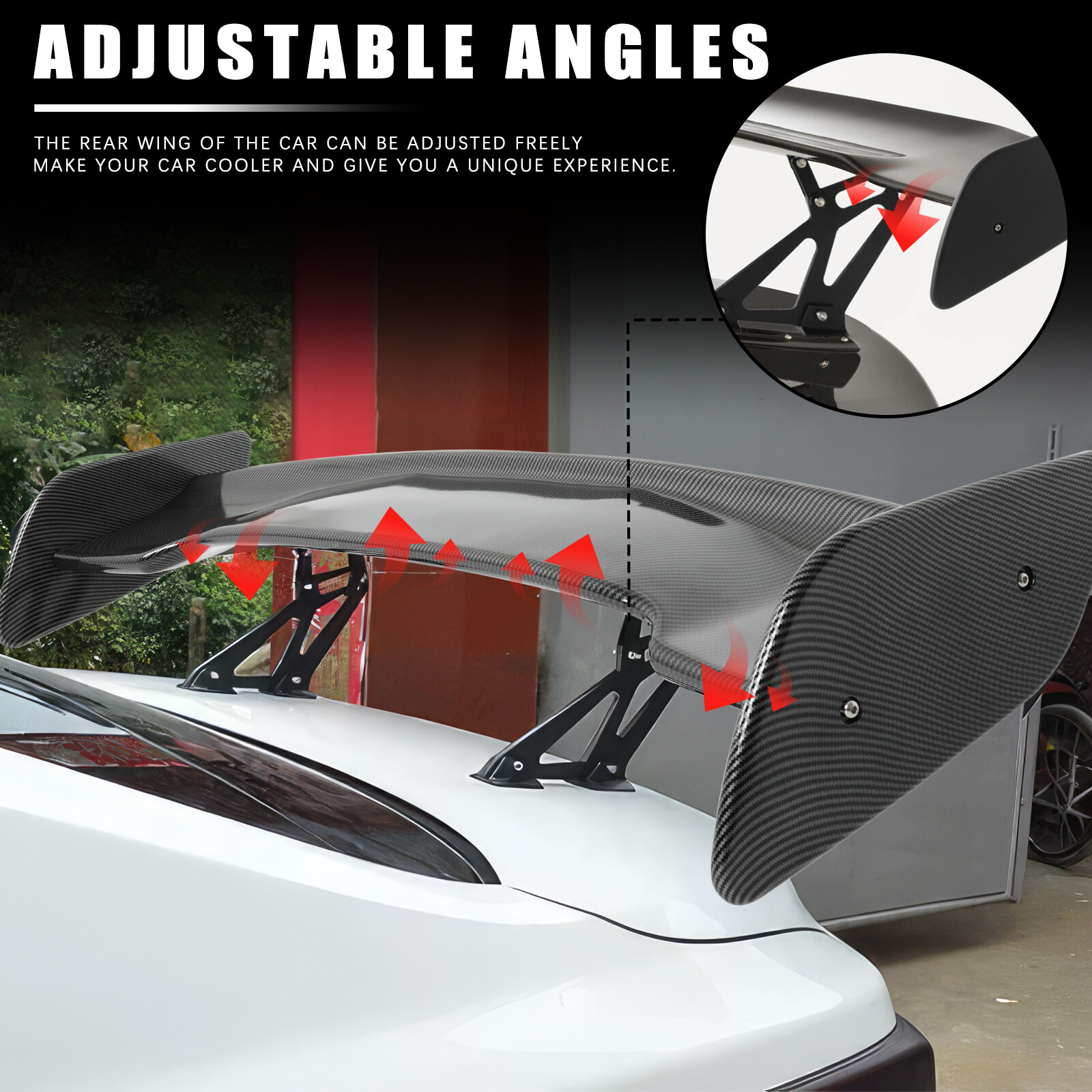 Carbon Fiber GT Style Racing 57'' Rear Trunk Spoiler Wing For Ferrari 360 Modena