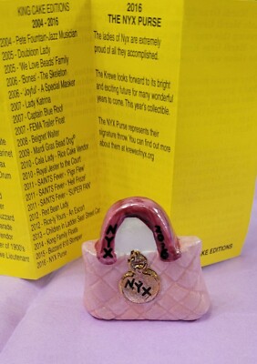 2016 New Orleans Mardi Gras Haydel's King Cake baby Doll Nyx purse Proof Haydels