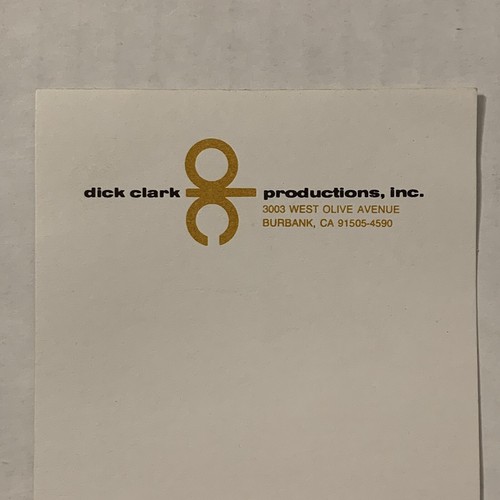Vintage 90s Dick Clark Productions Inc Mailing Label Sticker Blank Shipping - Picture 2 of 4