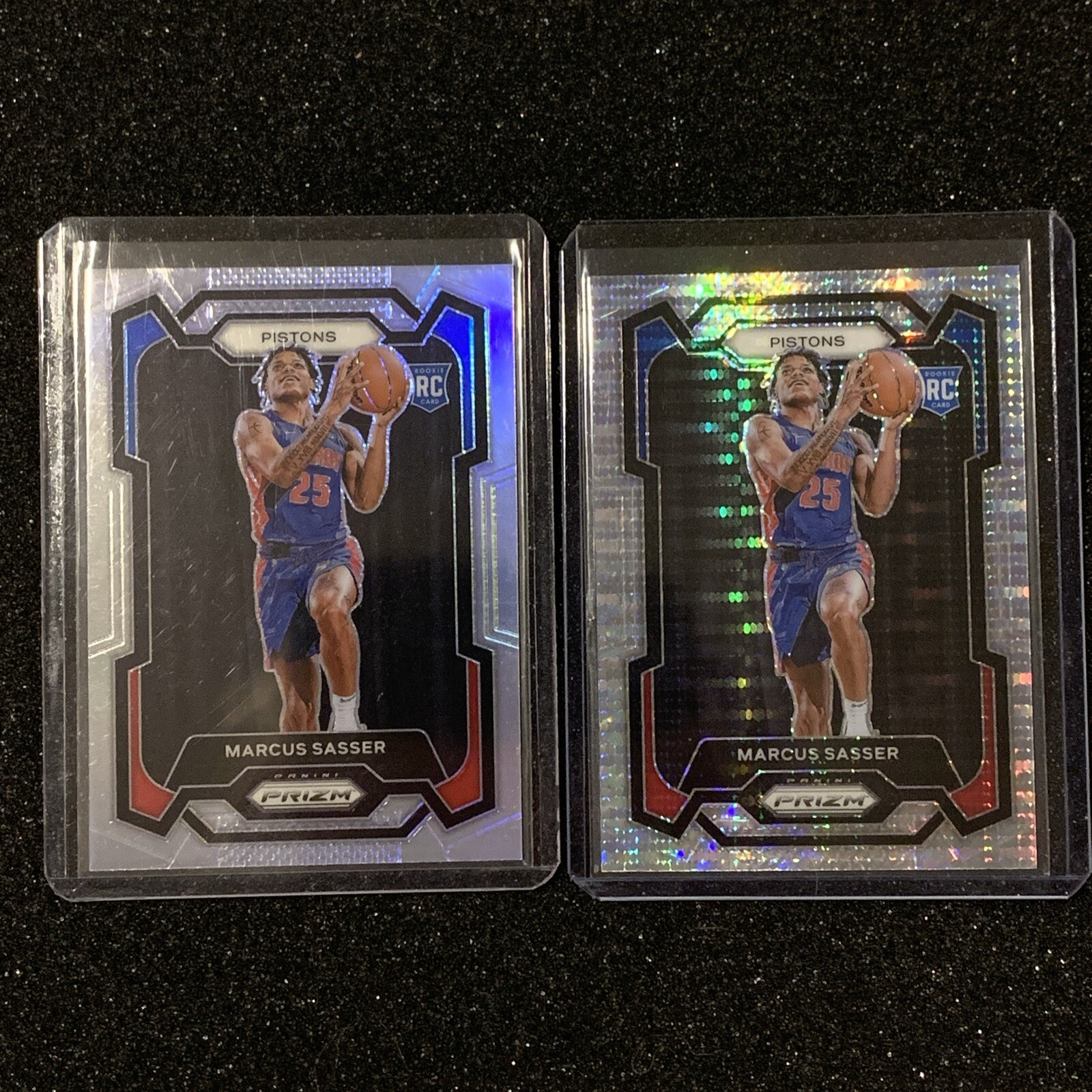 2023-24 Prizm Marcus Sasser #174 Silver / Pulsar Rookie RC Pistons