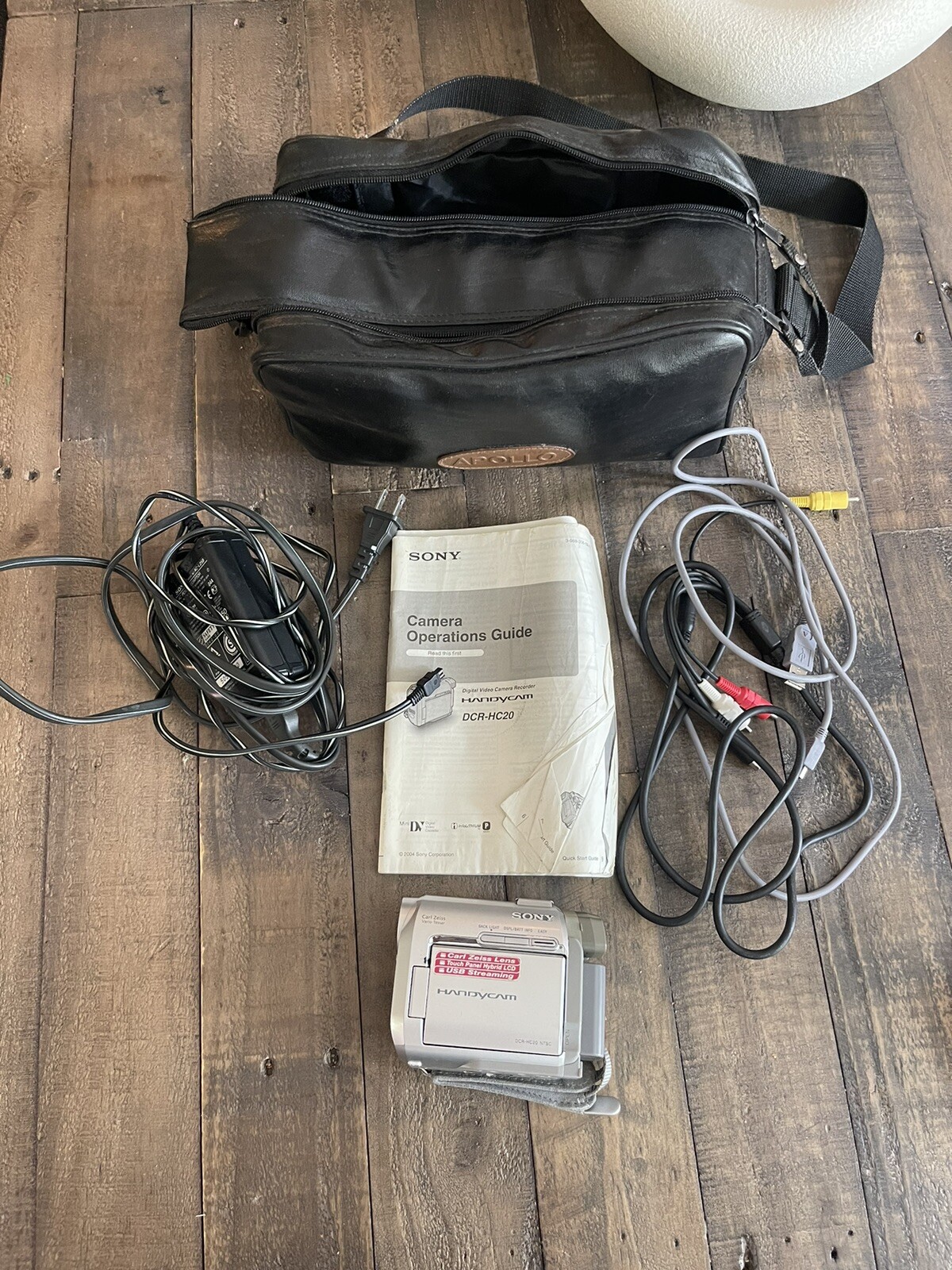 Sony Handycam DCR-HC20 Mini DV Camcorder with AC Cable Bag Tested Working-image