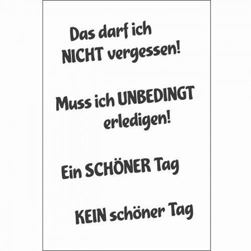 Stempel Clear, "Das darf ich nicht vergessen!", A7 - Picture 1 of 1