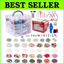 Complete DIY Jewelry Making Kit: 1960 Beads, Tools  Findings for All Creatives