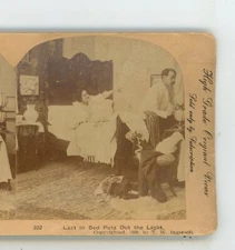 Last in Bed Puts out the Light Keystone Genre Stereoview