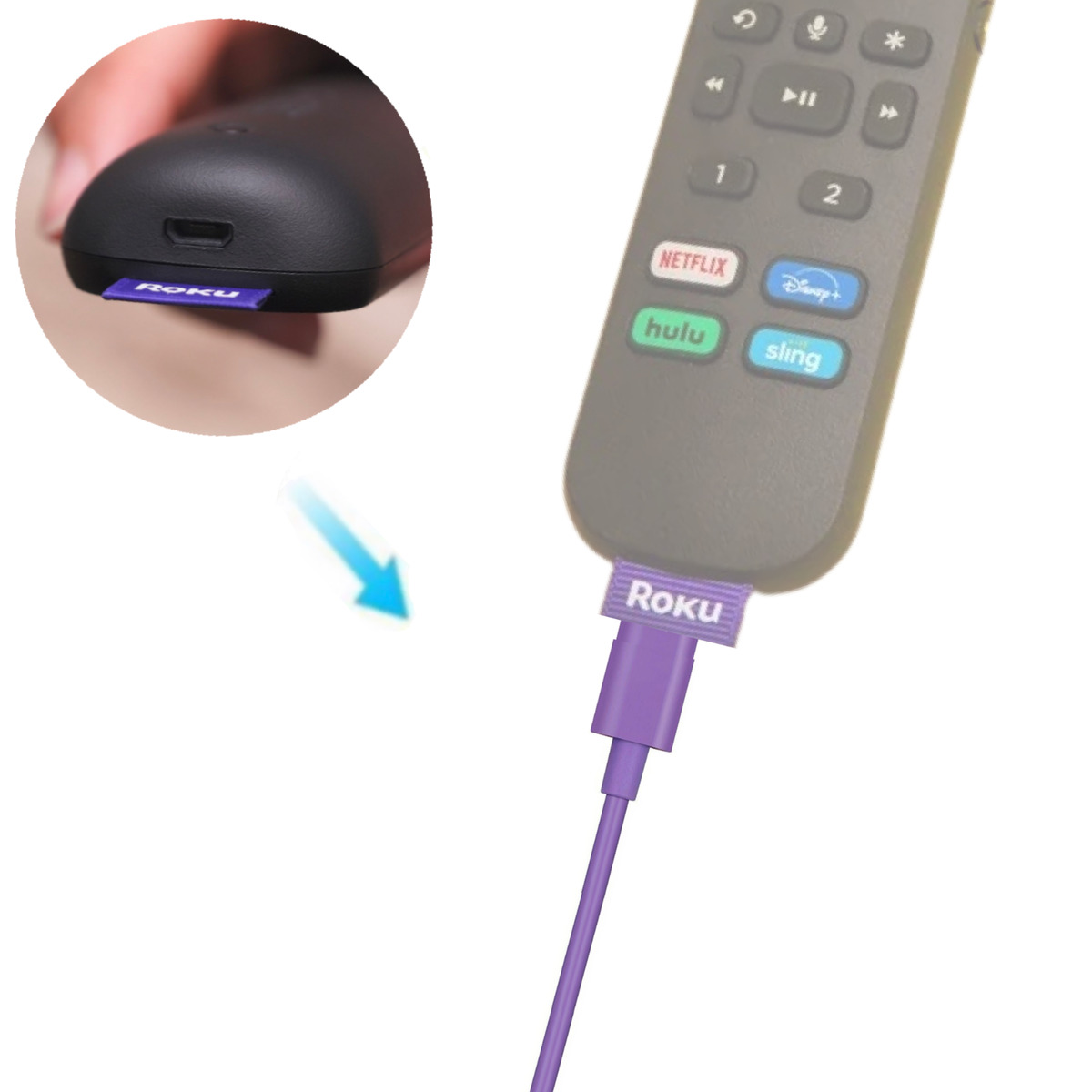 Roku Voice Remote Pro, Rechargeable Voice Remote