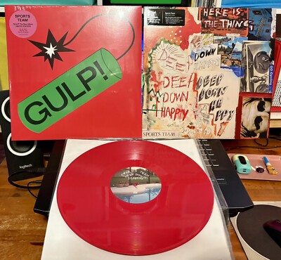 SPORTS TEAM Deep Down Happy Red Vinyl Me Please VMP 222/300 & Gulp! Blue LP