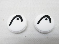 2X WHITE / BLACK HEAD "PRO DAMP" VIBRATION DAMPENERS FOR TENNIS RACQUETS