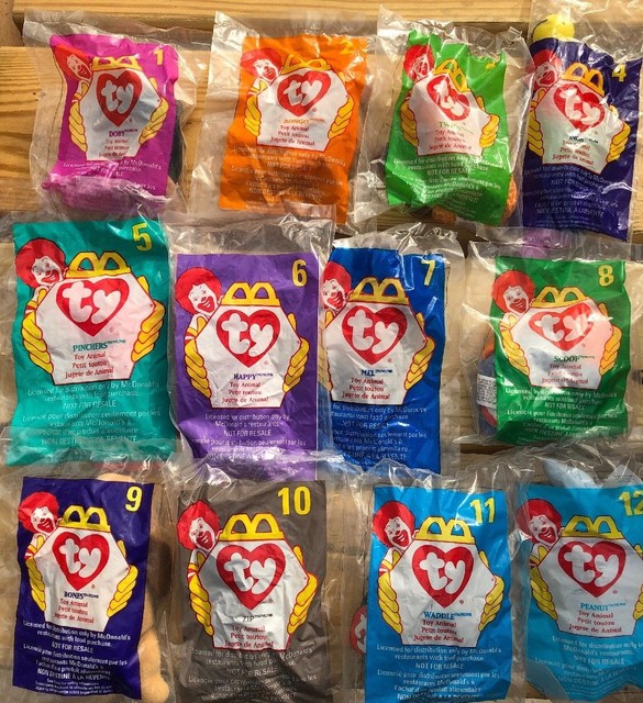MCDONALD'S HAPPY MEAL'S 1998 MINI TY TEENIE BEANIE BABIES COMPLETE NEW