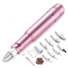 Pink Electric Manicure Kit 25000RPM Nail Drill Grinder Tools With LED Display