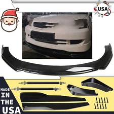 For Mitsubish Front Bumper /Lip Splitter Spoiler Body Kit Side+Skirt