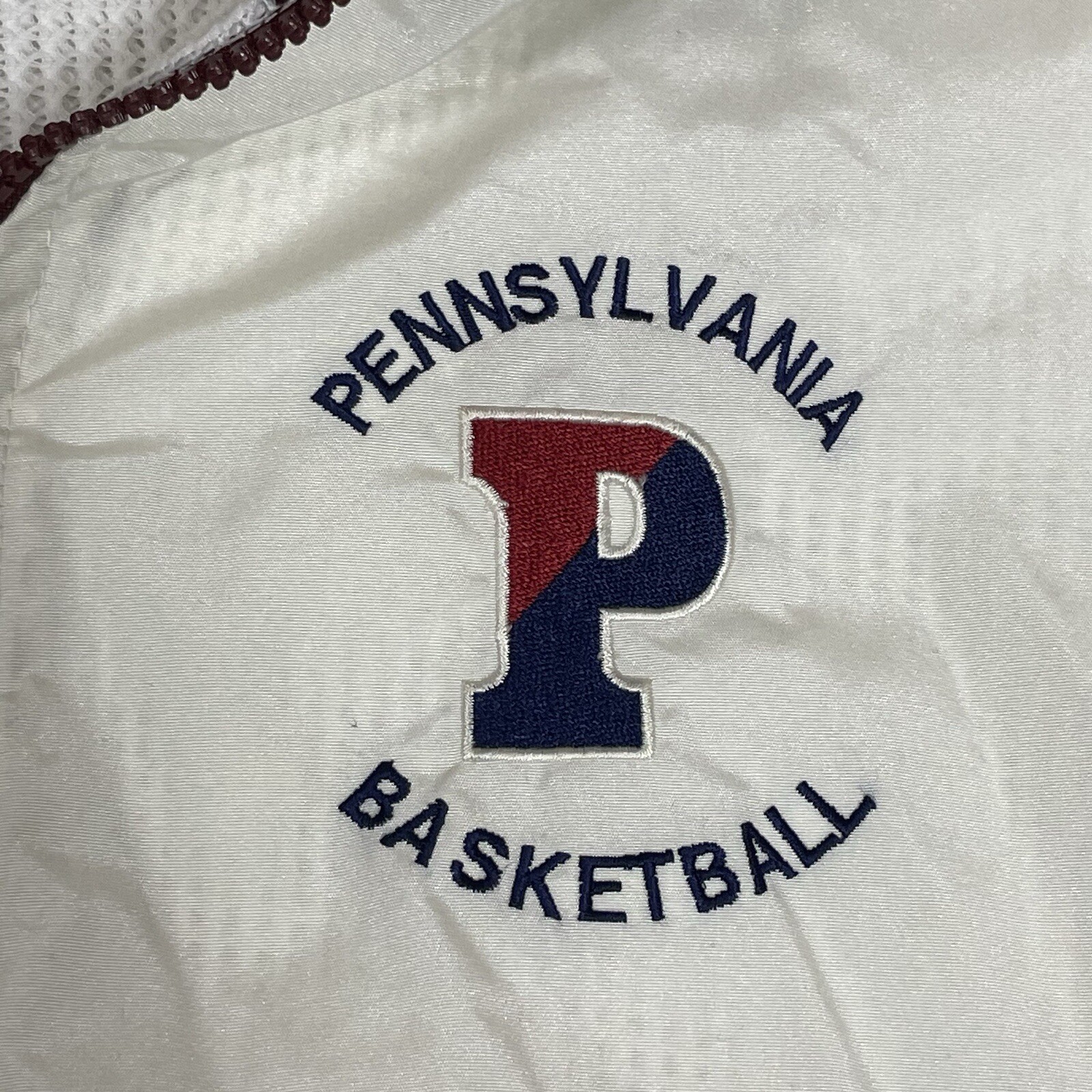 Giacca squadra basket Pennsylvania uomo L rossa bianca mezza zip barca fila penn