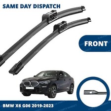 Front Windscreen 26" 20" Flat Aero Wiper Blades Pair for BMW X6 G06 2019-2026