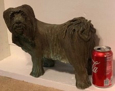 Signed 2004 Tuyet Bronze SHIH TZU DOG ART STATUE SCULPTURE 20+ Pounds