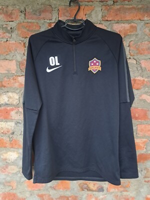 Nike Academy 18 Drill 1/4 Zip Futbol Soccer Black Long Sleeve Galaxy FC Sz M
