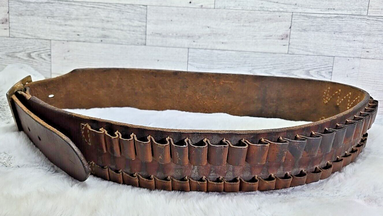 Hunter 206 Med Brown Leather 3 Inch Ammo Belt 25 Loops Fits .38 Cal Or .357 Mag