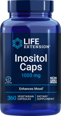 Life Extension Inositol Caps 1000 mg - Myo-inositol Supplement Pills - - 360 Cap