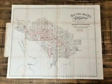SCARCE- WASHINGTON/GEORGETOWN - Exhibit Chart/Streets & Avenues-1872 / SEWERS