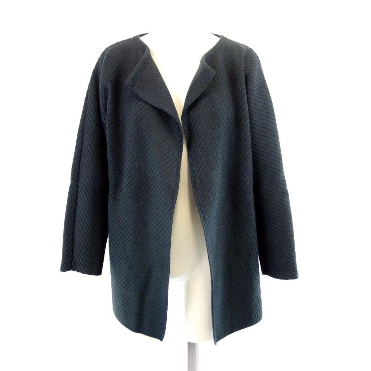 MALO Strickjacke Cabanjacke Damen Caban Jacke Grau Strick Warm