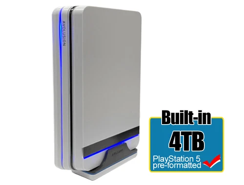 Avolusion HDDGEAR PRO X 4TB External Gaming Hard Drive for PS5 HDD Upgrade White