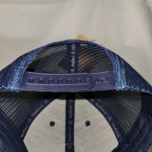 Compass Leather Patch Mesh Adjustable Navy Blue Snap Back Hat New - Imagen 8 de 8