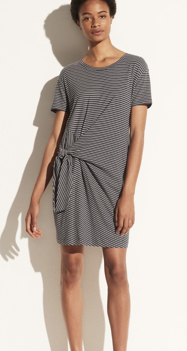 vince short sleeve side tie dress Vince Women's Short Sleeve Side Tie Dress