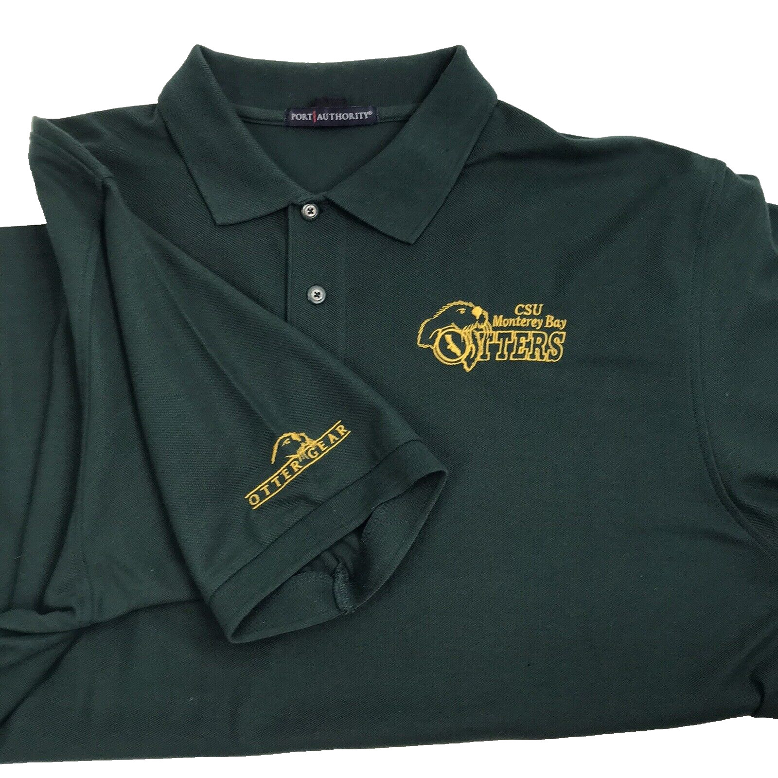 Cal State University CSU Monterey Bay Otters embroidery Polo L Vtg Y2K ottergear