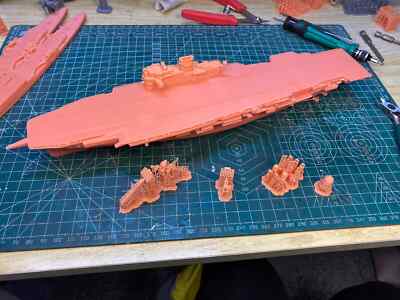 3D Printed 1/700 British HMS Ark Royal Aircraft Carrier R09 Unpainted Model Kit