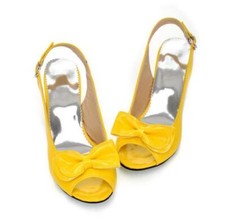 Ladies Shoes Peep Toe Bowknot Kitten Buckle Sandals New Heels Slingbacks 35-43