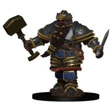 D D MAle Dwarf Fighter Premium Painted Fantasy Miniature WZK93010 Wizkids