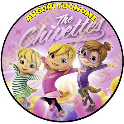 Waffel - Tortenaufleger The Chipettes - rund und personalisierbar! Alvin