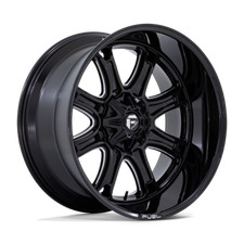 24 Inch Gloss Black Wheels Rims Ford F250 F350 Fuel Darkstar 24x12 -44 8x170 Lug