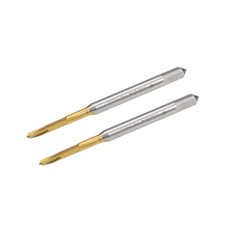 2 x Spiral Point Threading Tap M2 Thread 0.4 Pitch Titanium Coated HSS